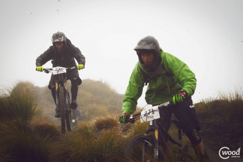 Action at the Coronet Enduro during the 2014 Queenstown Bike Festival 