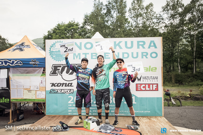 The winners of the Norikura MTB Enduro race.
