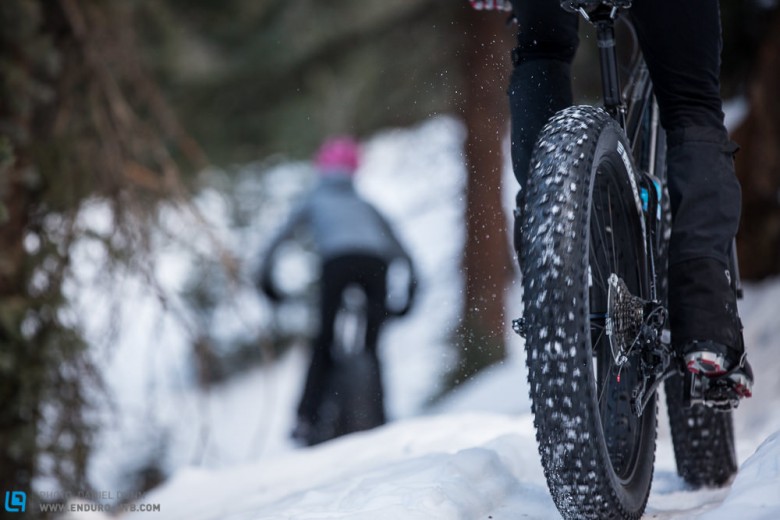 If you haven't seen a fat bike yet, the tire size will surprise you. 