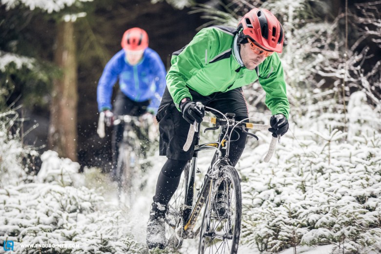 Vollgas durch den Schnee - mit dem Cyclecrosser kein Problem!