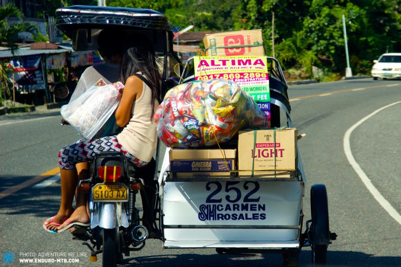 Go overloaded or go home! That may be the motto of many side car rider in Asia.