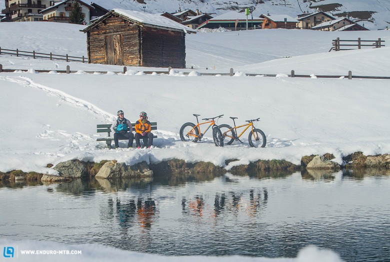 20 Pistenkilometer werden im großen Wintersportort Livigno für Fatbiker reserviert