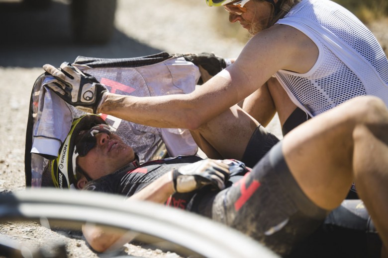 Christina Kollmann suffered heat stroke and couldn’t finish the stage.