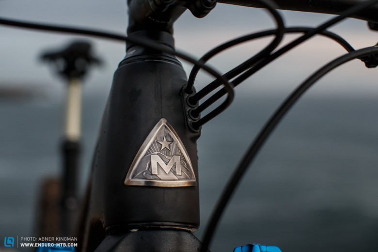 A proper headtube badge appropriate for a brand with  history like Marin.