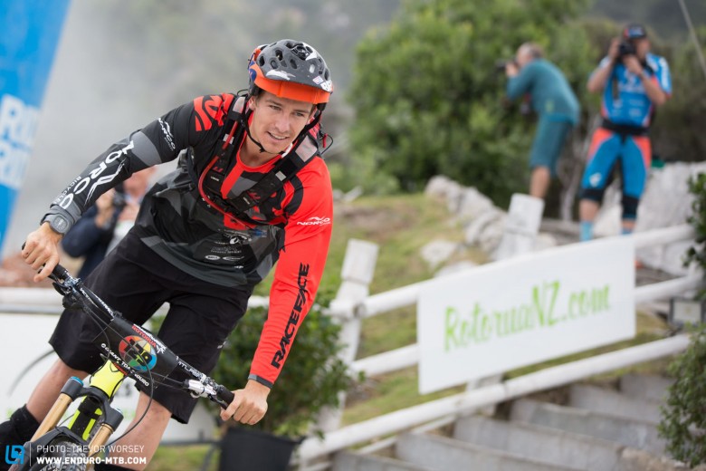 DH legend and Kiwi racer Sam Blenkinsop would always be a danger to the podiums