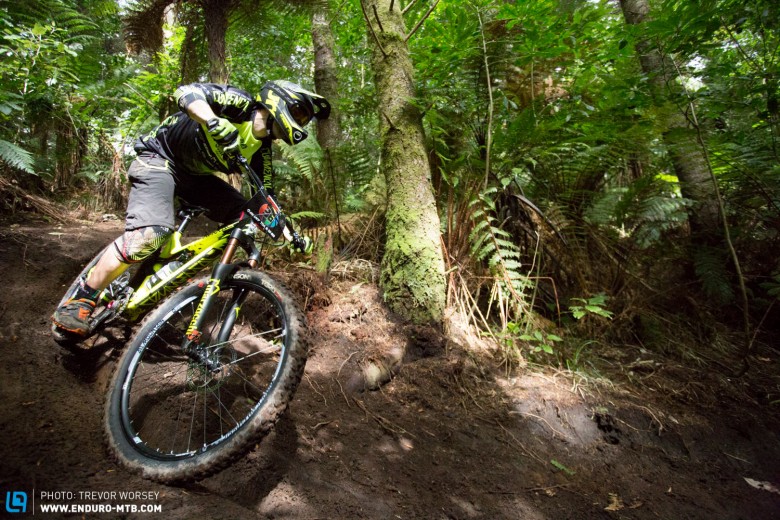 Cedric Ravanelle smashing into the forest loam
