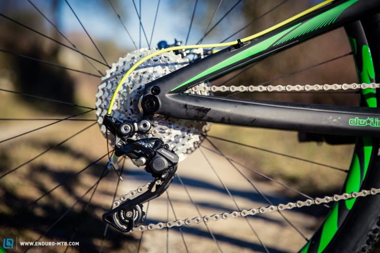 Reliable parts: the solid XT groupset should be tough enough for winter training.