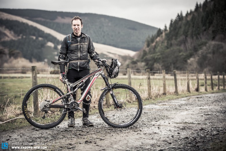 Dave Maclean was on another Nukeproof, a popular option for Scottish mud
