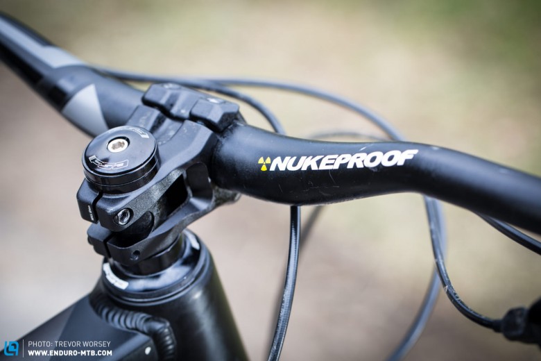 The Nukeproof finishing kit is all robust and good quality. Weight could be saved here, but not much