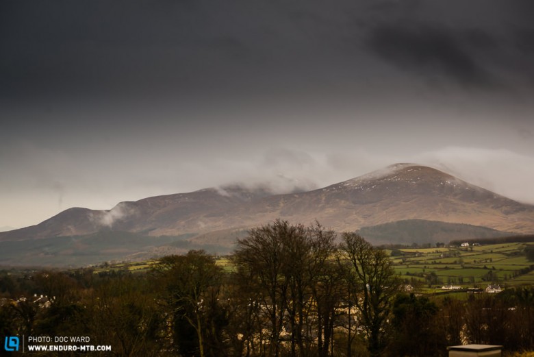 Snow capped Mourne Mountains.