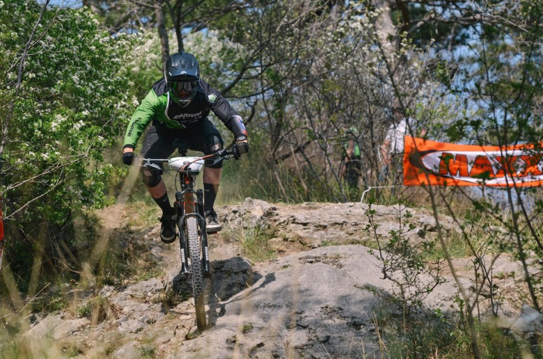 Peter Mlinar on Maxxis super stage, Which was one by Persak