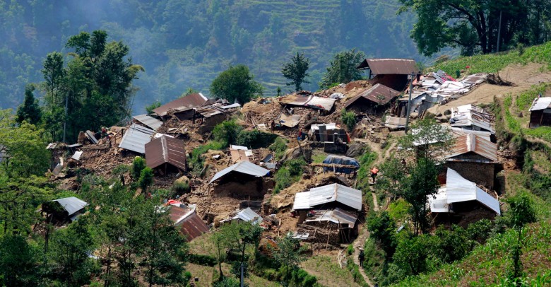 Über 80% der Häuser wurden durch das Erdbeben zerstört.