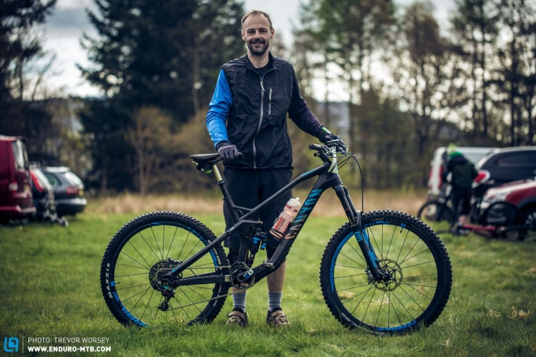 Barry Coull was running a Schwalbe Magic Mary / Maxxis Minion DHR II 3c