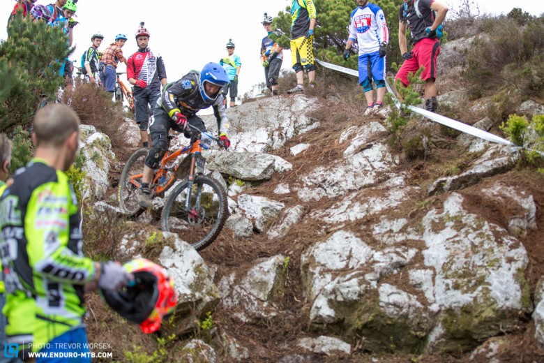 This chute at the top of Stage 3 raised some eyebrows, no place for shrinking violets