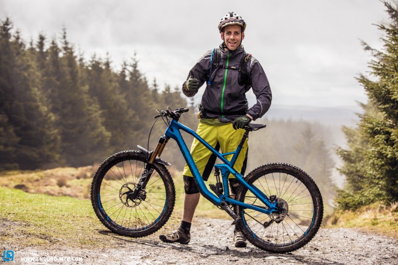 Tom Marvin was looking stoked with his new Canyon Spectral