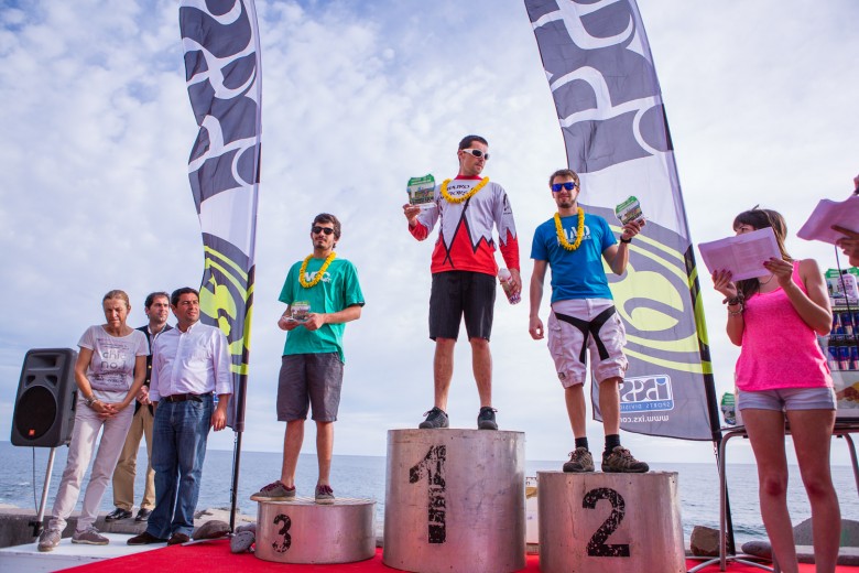 Podium Individual, 1st place Dobromir Dobrev winner of the _Enduro do Mediterraneo_ the week before held in Greece