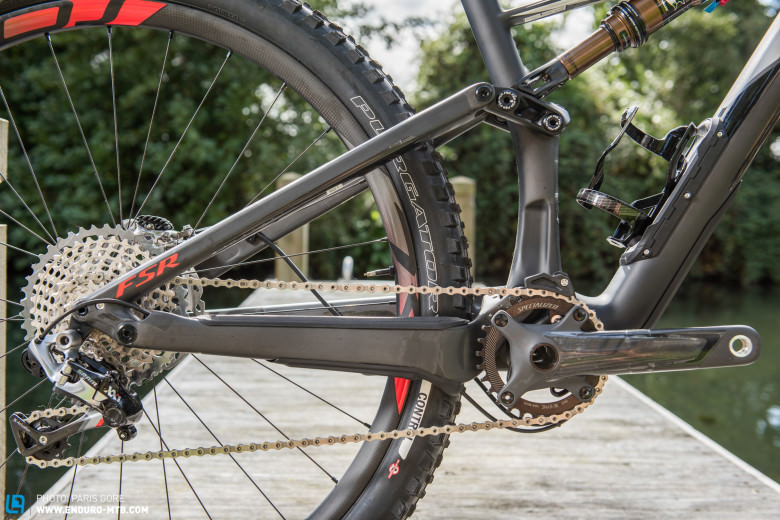 The shock extension has been beefed up to improve stiffness