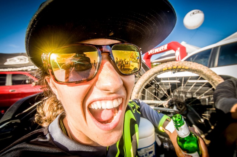 All smiles and the after race can - this is Enduro! 