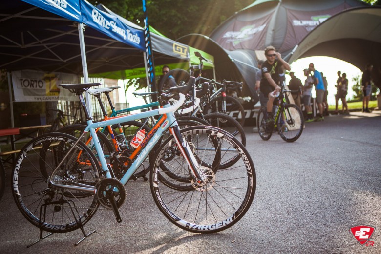 A showcase of bikes from manufacturers allowed an exhibition of both cyclocross and road bikes