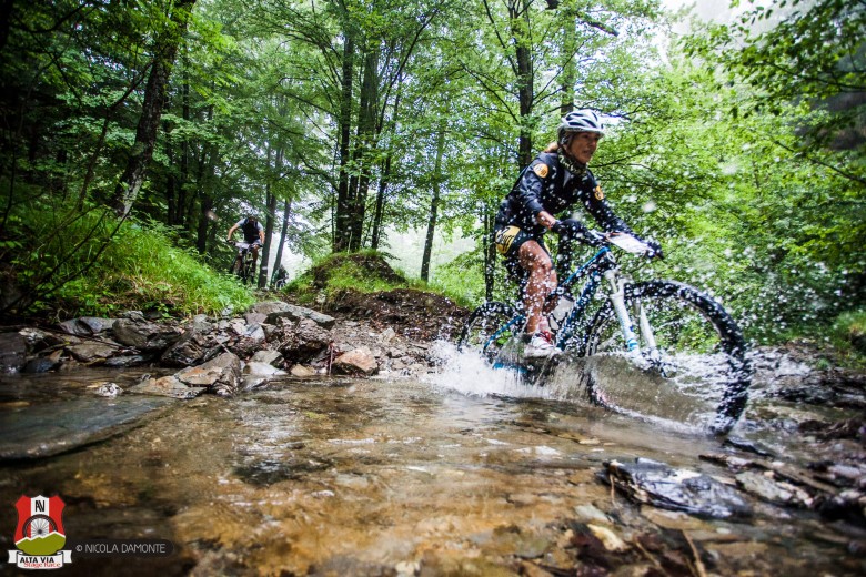 Through all terrain. Riders had to conquer everything from rivers and streams to rock gardens and off-camber trails.
