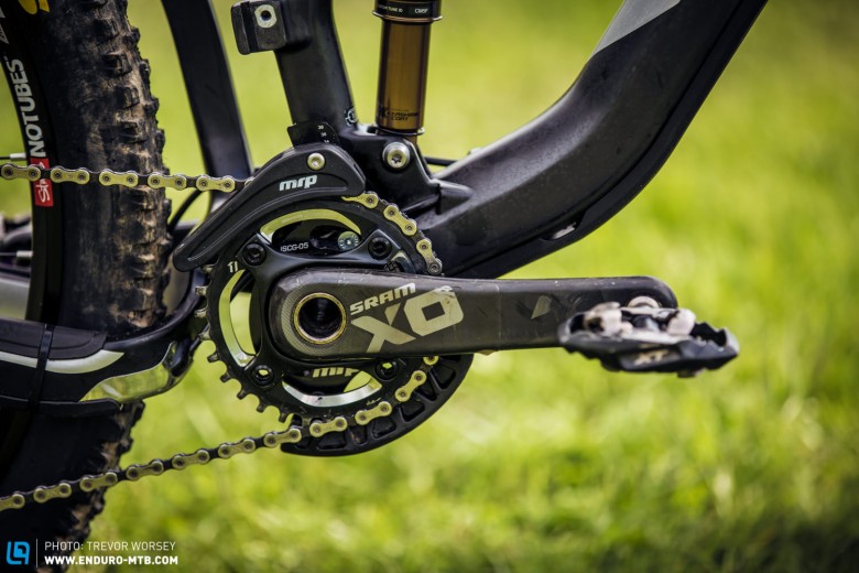 Running 11-speed SRAM X0. "I like the extra gear, it keeps me spinning up and the momentum flowing"