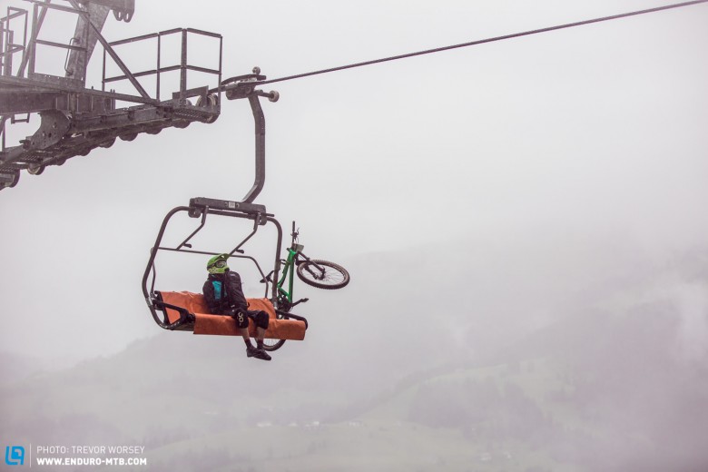 There is no lonelier place than on a chair lift in the rain!