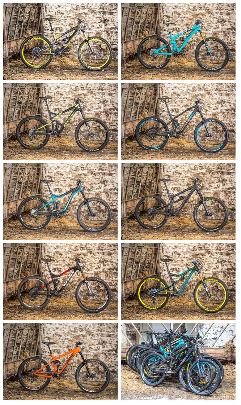 The test bikes, a collection of the finest machines available