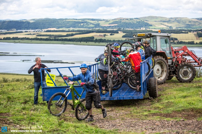 The sweeping views of the Tay were lost on the excited riders