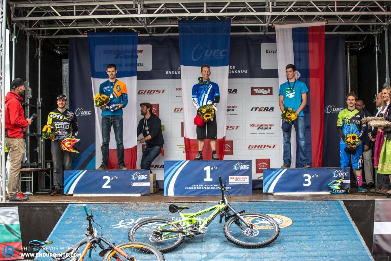Rockin' the podium - James fought for a hard earned position in awful conditions.