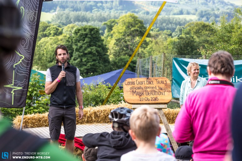 Global adventurer Mark Beaumont was on hand to open the trail network
