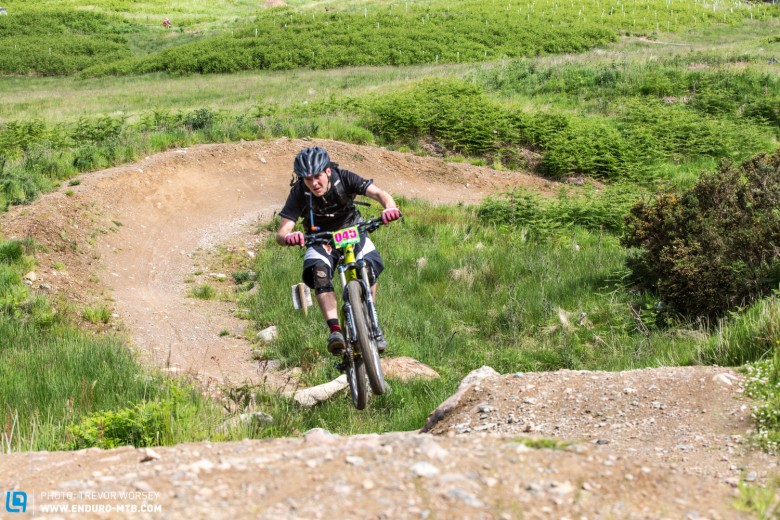 The enduro stages featured plenty of fast flowing bike park action