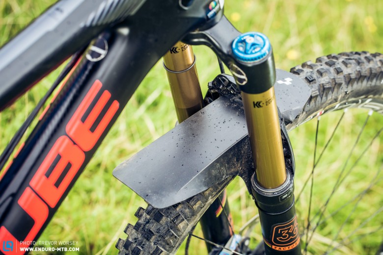 The Cube mudguard is cube shaped