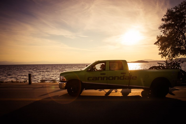 The team borrowed the Cannondale van to enjoy the sunshine coast!