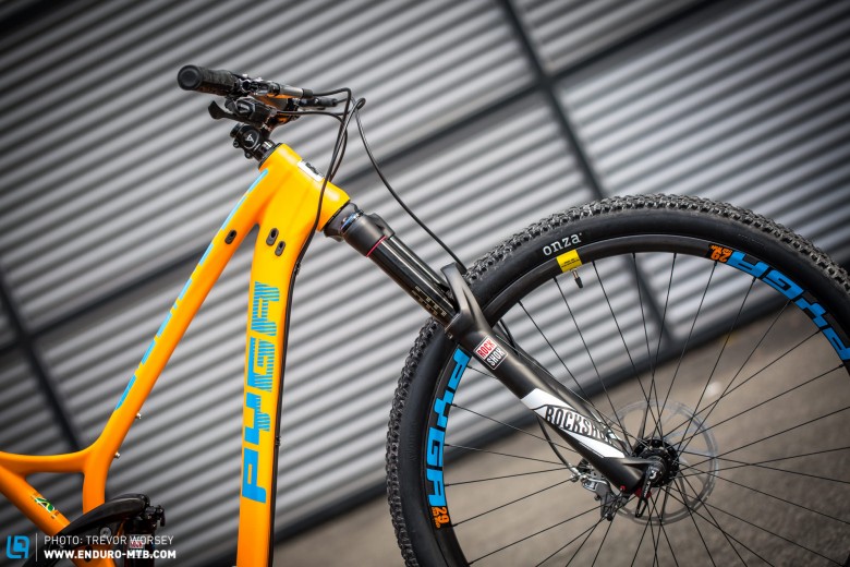 The 140mm Rockshox Pike fork adds some aggression  to the front end