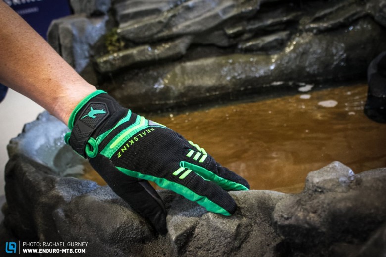 The waterproof version with bonded layers to reduce hand slip inside the glove