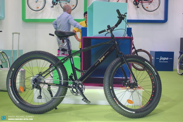 Finnish brand 'Jopo' with their offering to the fat bike market, for extra grip on the pedal to the shop!