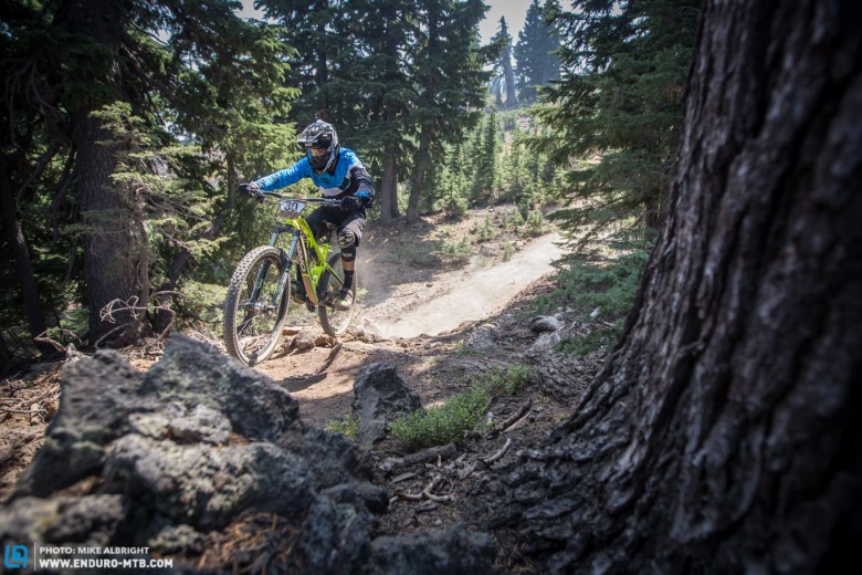 Pirmin KuAY from Switzerland was part of a small group of riders stopping in after Crankworx, Whistler.