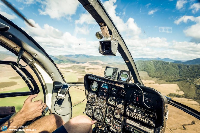 In the cockpit of the chopper – what a view!