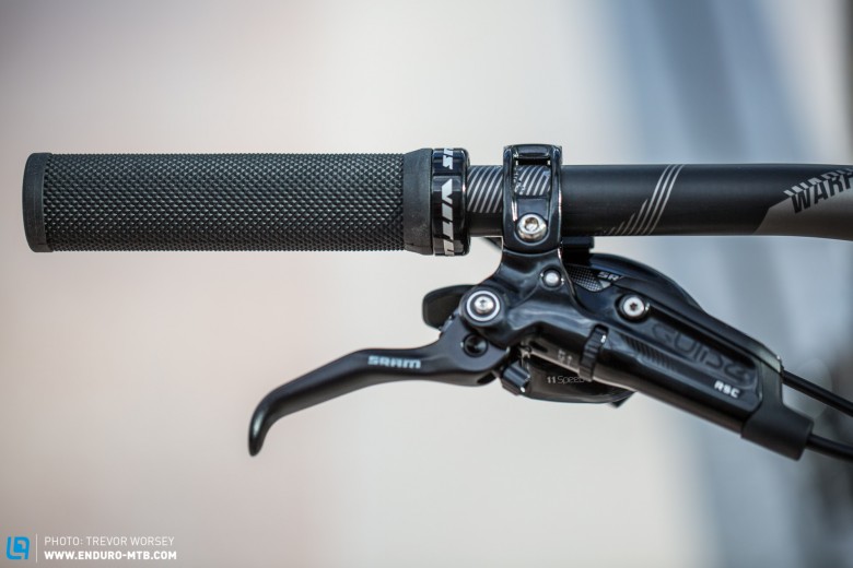 A Nukeproof carbon bar helps shed the grams