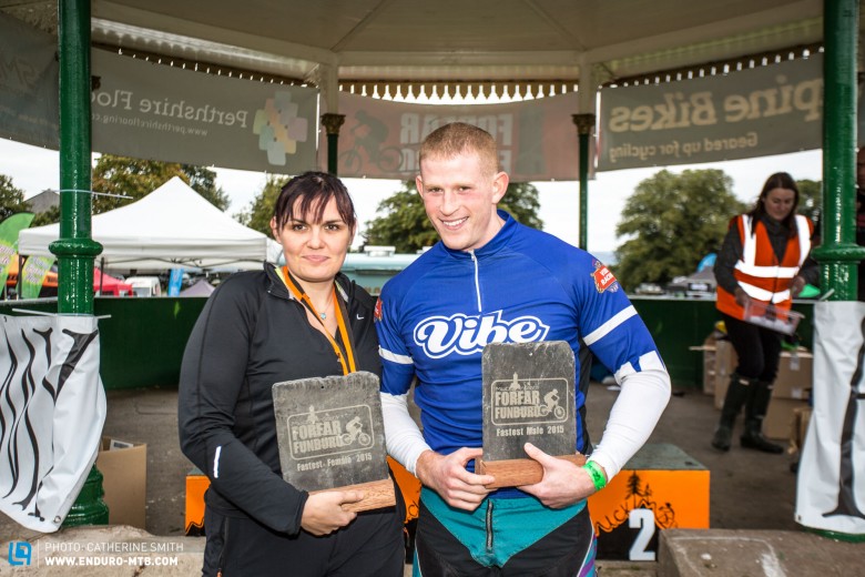 The fastest riders of the day were Neil Danskin and Yvonne Hay