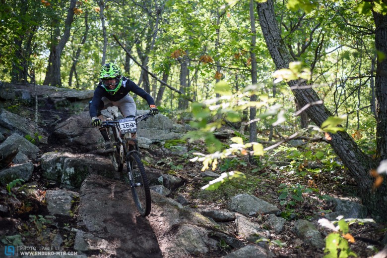 Brian Ackerman, recovering fast from his collar bone injury from ESC's Mount Snow Race back in August, was out and about, showcasing proper cornering form.