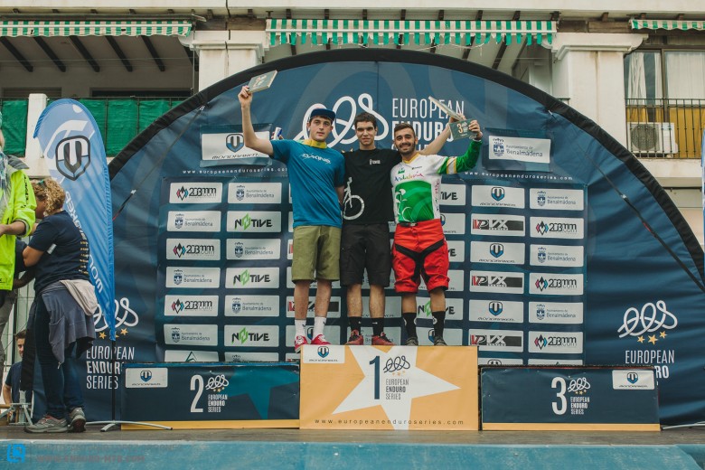 Second placed Killian CALLAGHAN (IRL), event winner Gabriel TORRALBA (ESP), and third placed Daniel CABALLERO (ESP) 