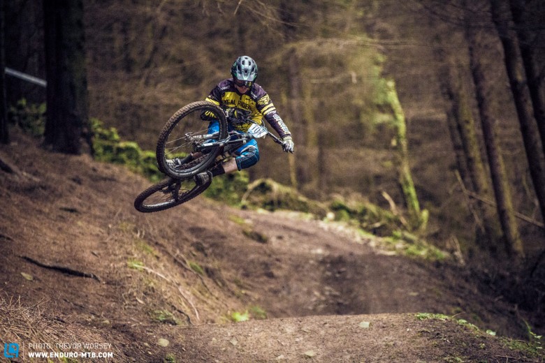 Boom! this is enduro! Christo Gallagher tweeks the life out of the double
