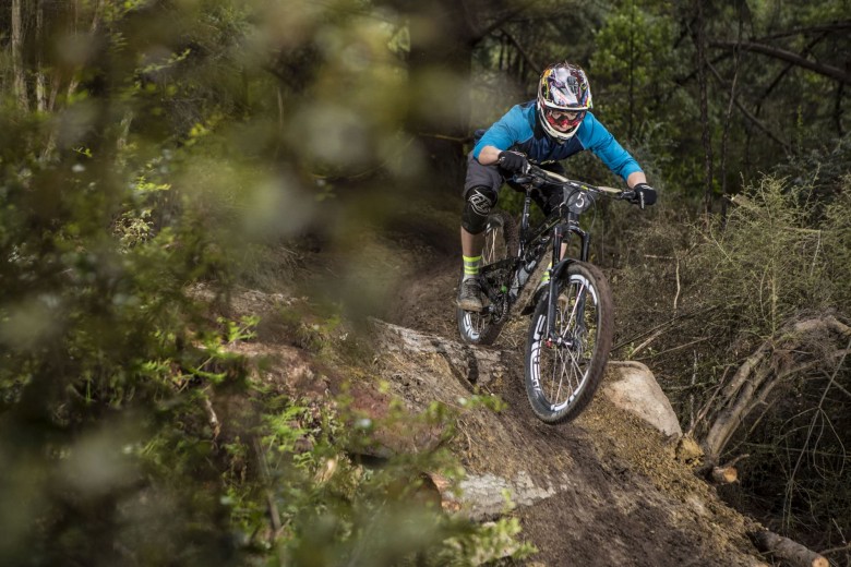 Leighton Kirk made the most of Day 2 of the 2015 Urge 3 Peaks Enduro mountain biking race held in Dunedin, New Zealand, to take second overall.