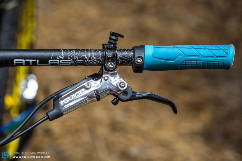 Excellent ergonomics: With pivots running on bearings, the SRAM Guide brakes have a fantastic lever feel. The reach adjustment made them first choice for riders with smaller hands.