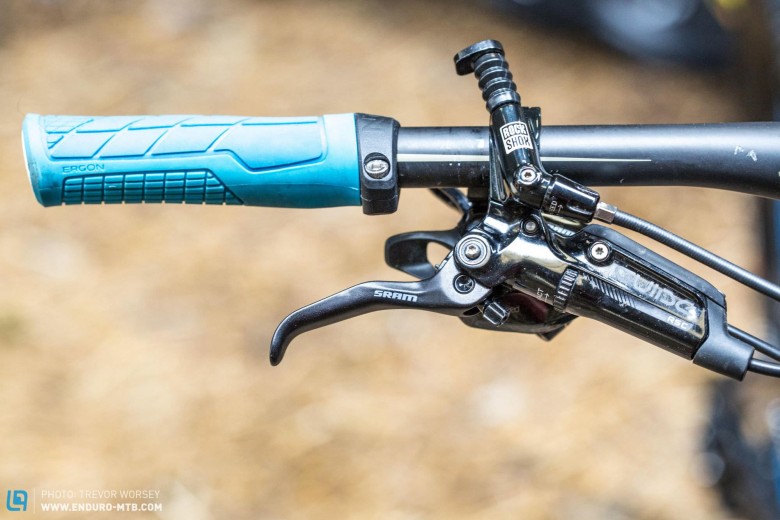 Reliability Issues: The rear SRAM Guide brake leaked brake fluid onto the rear rotor during one extra long descent on the Canyon Strive CF Race. The lever action is sublime but we had issues with reliability. 