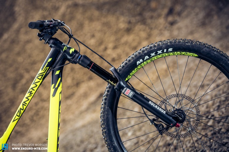A Rockshox Pike 150 mm fork gives plenty of performance at the front