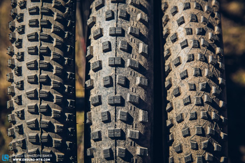 Neben den verschiedenen Bikes haben wir auch unterschiedliche Laufrad-Reifen-Kombinationen und Reifenbreiten ausgiebig getestet. 
