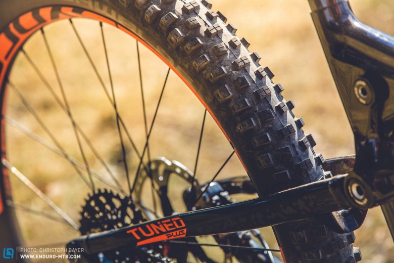 Traction beast: The grip on the Schwalbe Nobby Nic 2.8 can be summed up in one word: incredible! The aggressive profile and low air pressure mean you can take on any terrain.