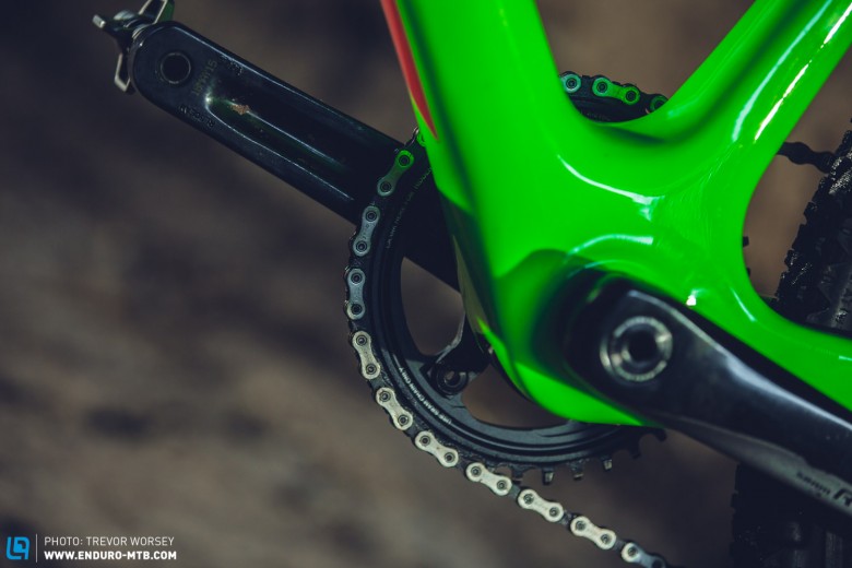 Many racers are switching to a 1x trasmission. The ENERGIE comes with the 1x11 SRAM Rival Groupset